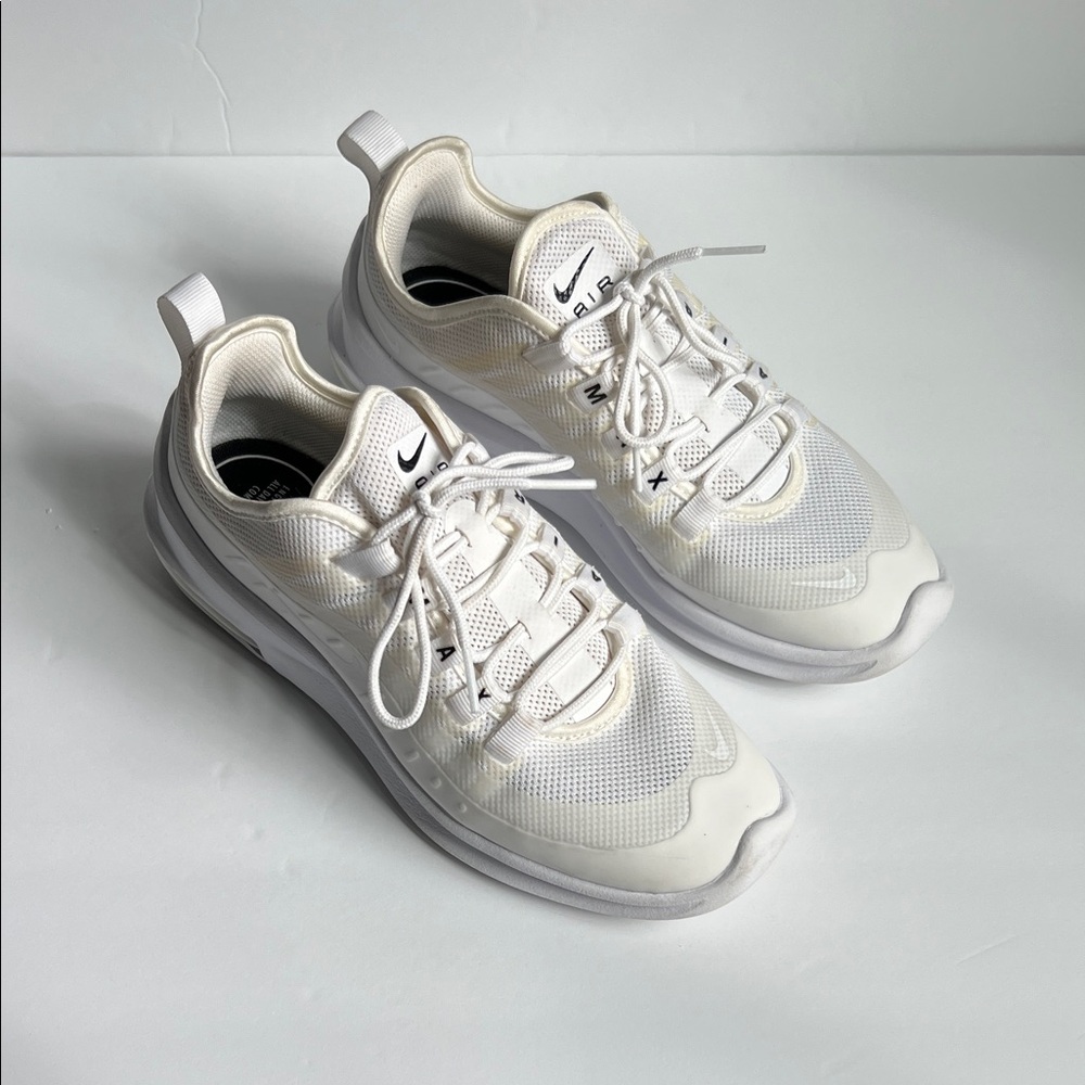 Nike air max tonal white mesh sneakers, size 7.5